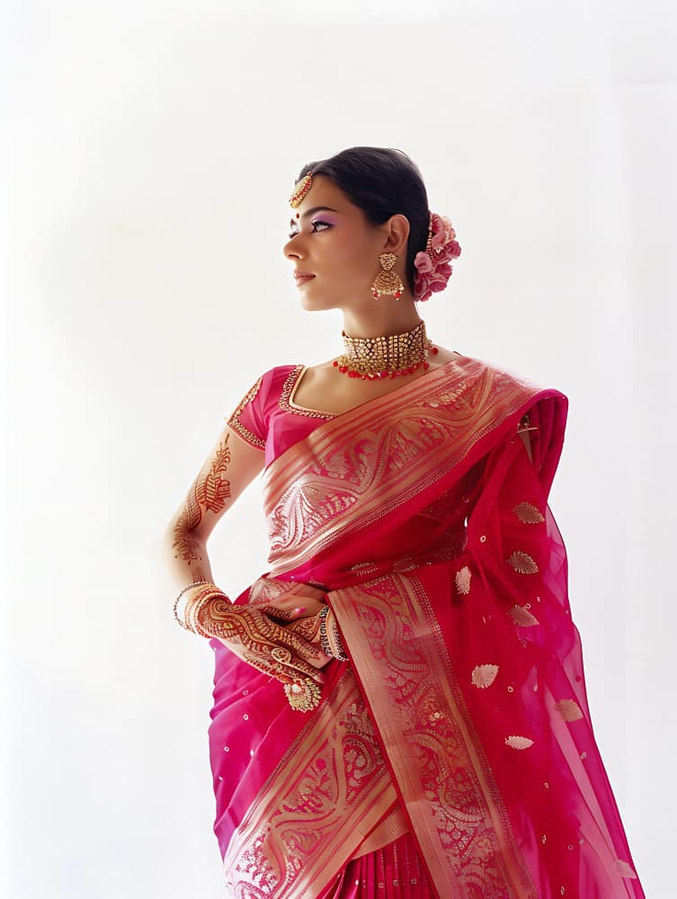 Varanasi Rose Brocade